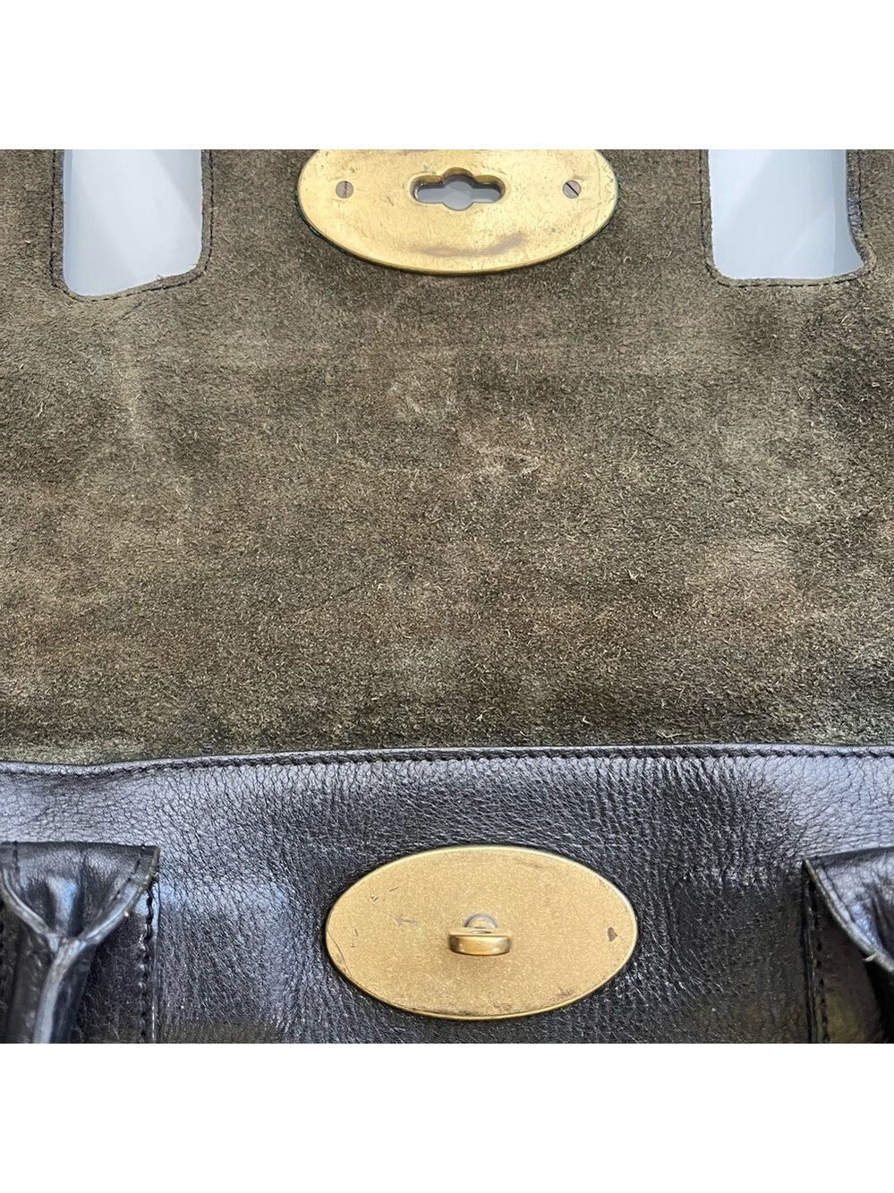 MULBERRY BLACK GRAINED LEATHER BAYSWATER - Picture 8 of 15
